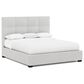 Bernhardt Derrick King Upholstered Panel Bed in White and Cream, , large