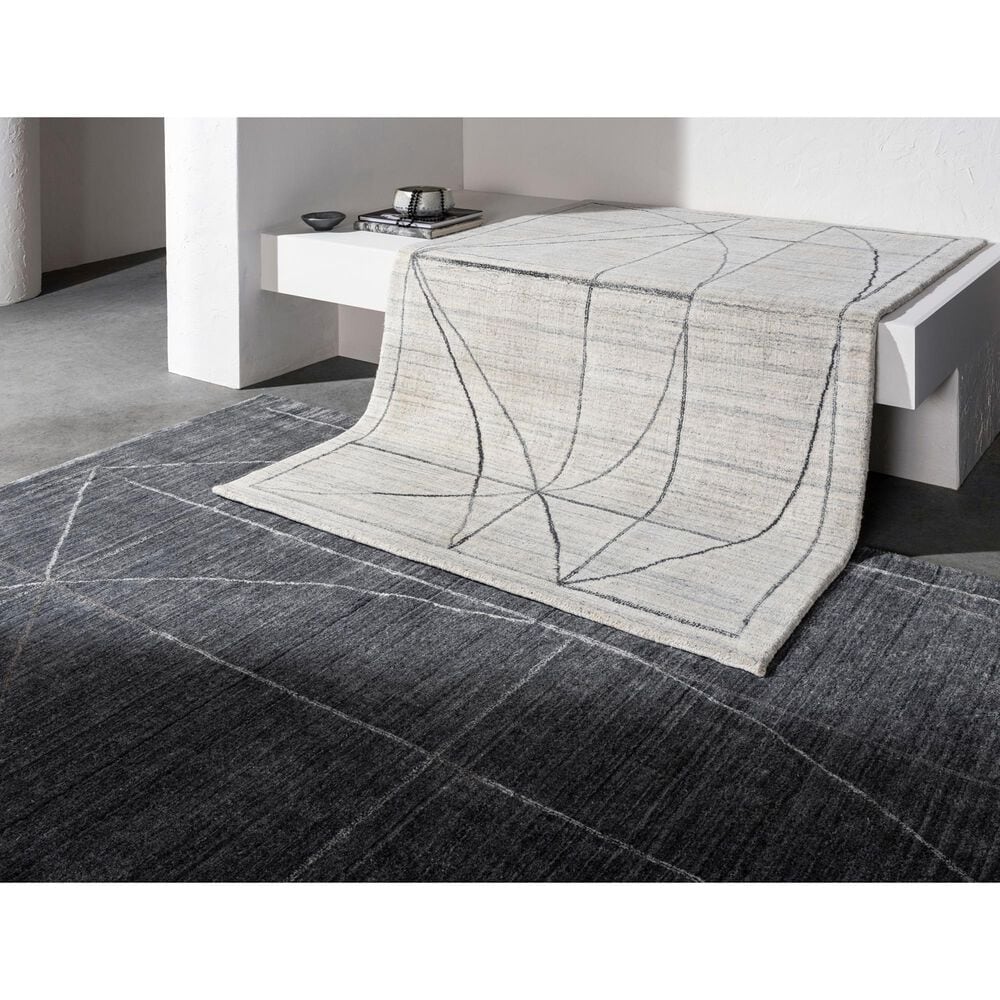 Surya Hightower 6&#39; x 9&#39; Gray, Charcoal, White and Taupe Area Rug, , large