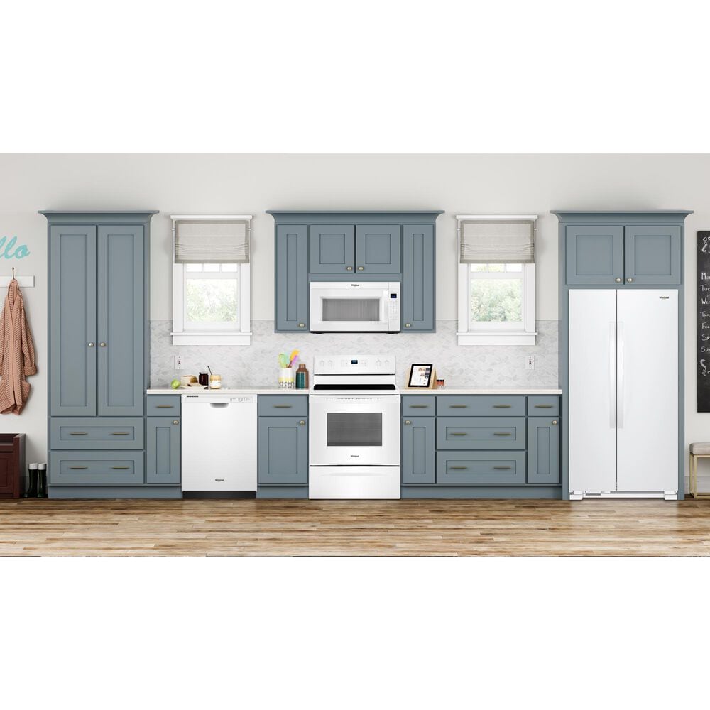 Whirlpool 22 Cu. Ft. Side-by-Side Refrigerator with Hidden Hinges in White, , large