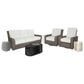 Ebel Outdoor Furniture Tahoe, Laurent, Cloud and Bellino 7-Piece Patio Fire Pit Conversation Set in Ivory, Shell, Slate, Driftwood and Pearl, , large