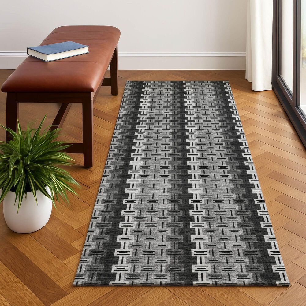 Dalyn Rug Company Kenner KN3 Black 2'3" x 7'6" Runner, , large