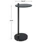 Uttermost Steward Drink Table in Solid Black and Brushed Brass, , large