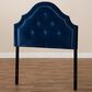 Baxton Studio Cora Twin Upholstered Panel Headboard in Royal Blue, , large