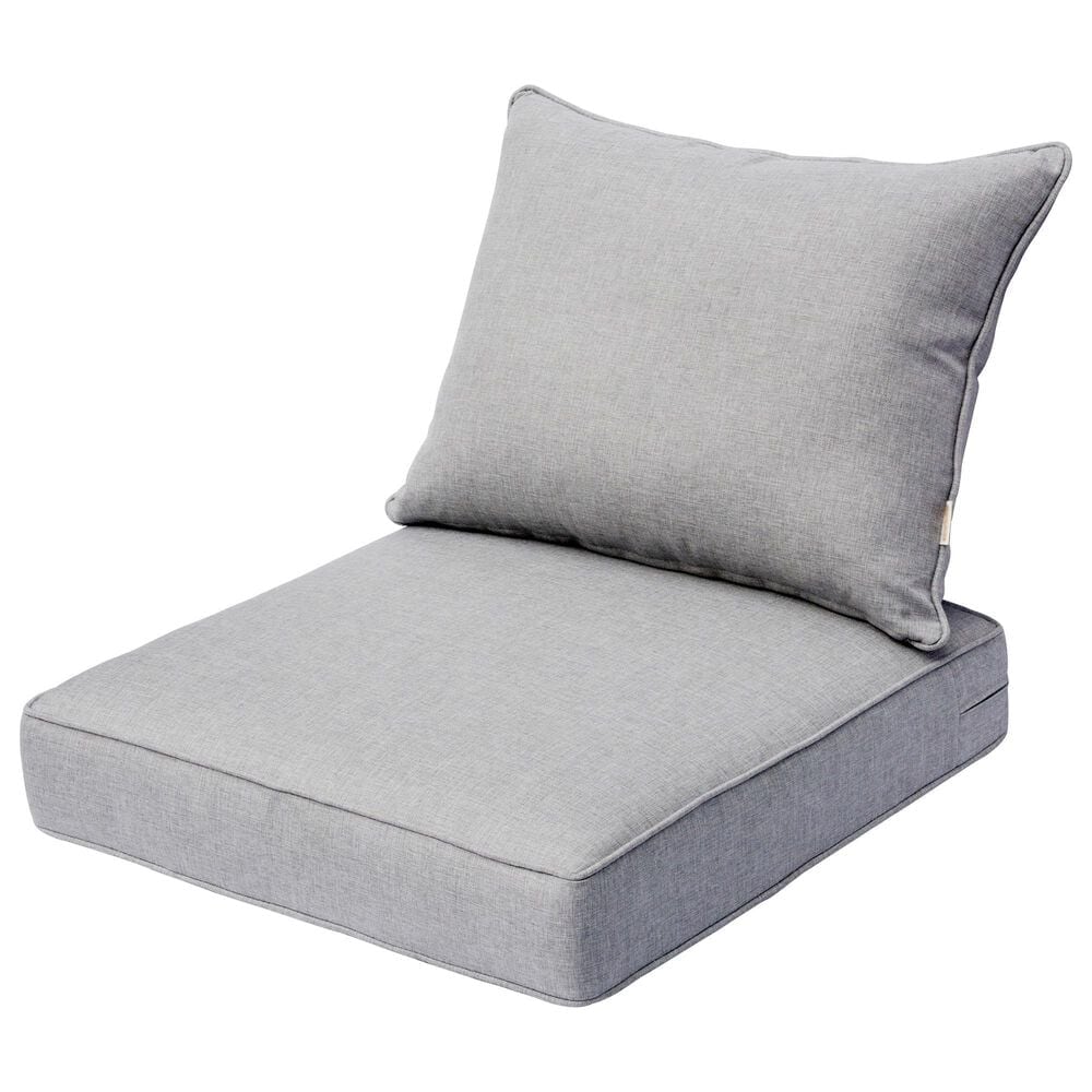 HOMLUX 25" x 25" Outdoor Seat Cushion and Back Cushion Set in Light Gray, , large