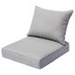 HOMLUX 25" x 25" Outdoor Seat Cushion and Back Cushion Set in Light Gray, , large