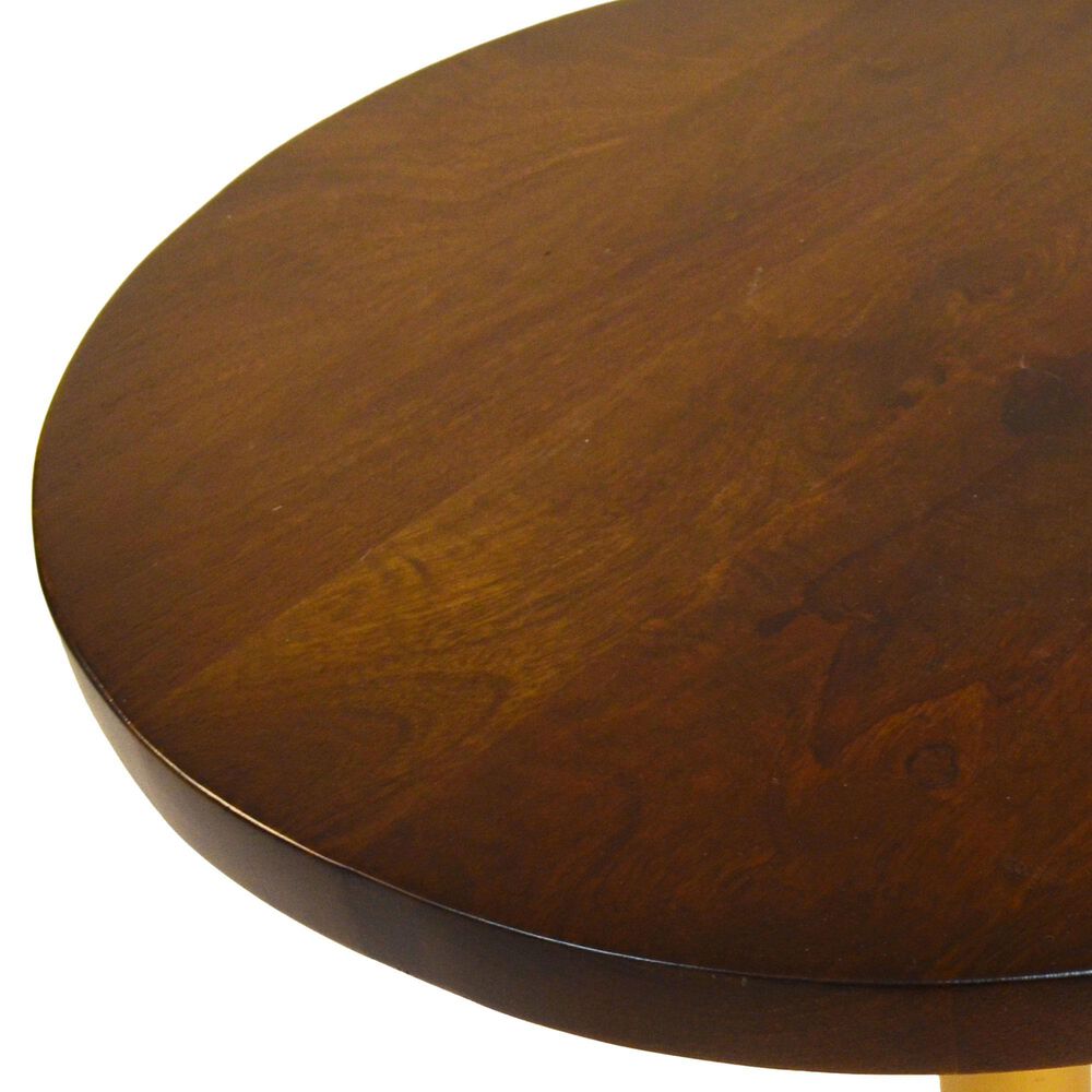 Carolina Chair and Table Elettra Adjustable Table in Elm and Gold, , large