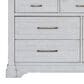 Sasha Lee Traditional 7 Smooth Drawer Dresser in White and Brown, , large