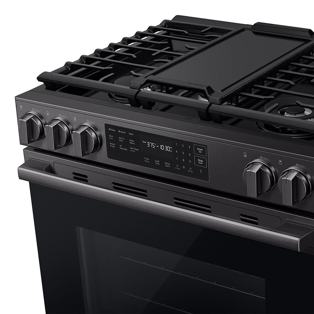 Samsung Bespoke 6.0 Cu. Ft. Smart Slide-In Gas Range with True Convection in Matte Black Steel, , large