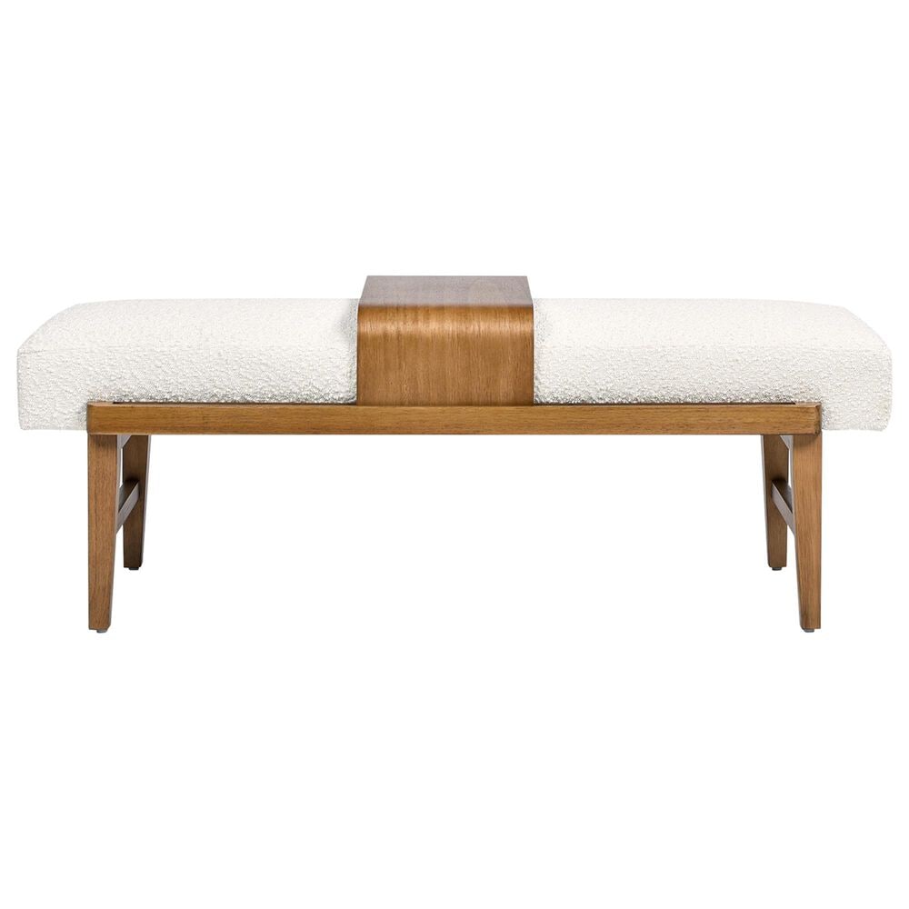 Jennifer Taylor Home Billie Modern Telephone Bench with Sliding Shelf in Natural Brown, , large