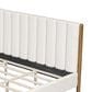 Hearth and Haven King Upholstered Platform Bed in White, , large