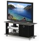 HOMLUX 31.5" Entertainment Center TV Stand with Bin Drawers in French Oak Grey and Black, , large