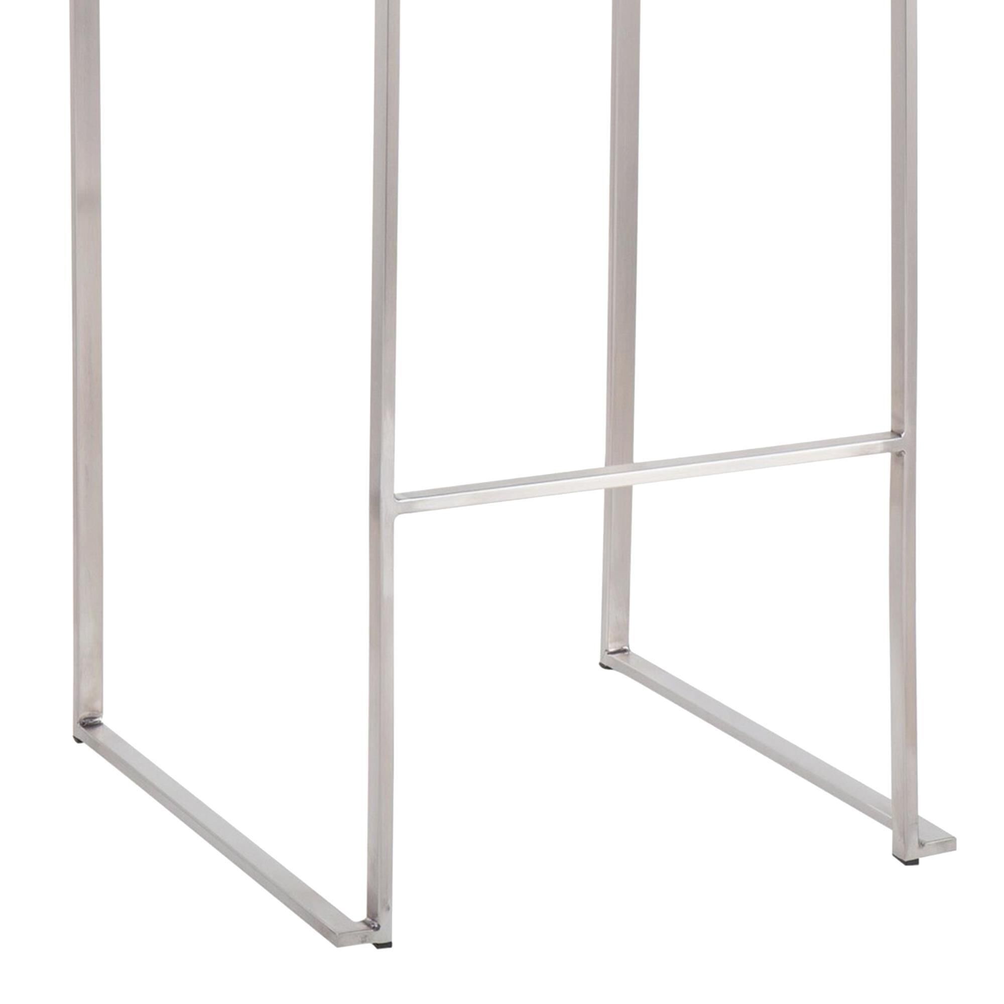 Lumisource Fuji High Back Barstool with Black Faux Leather in