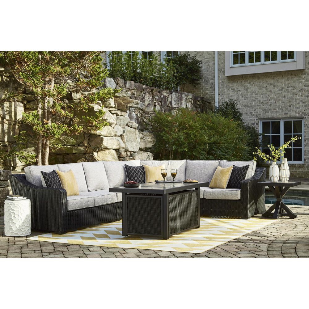 Ashley Beachcroft Square End Table in Black and Light Gray, , large