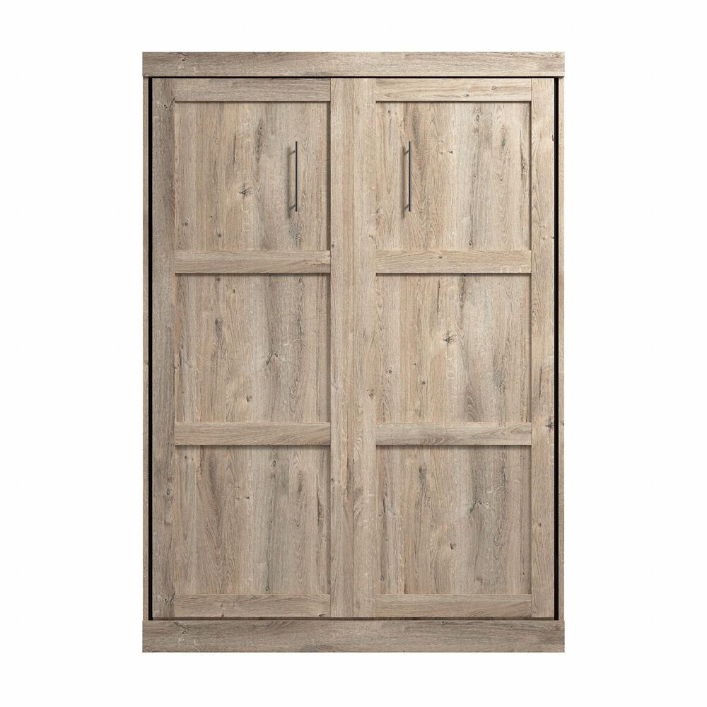 Bestar Pur Full Murphy Bed in Rustic Brown, , large