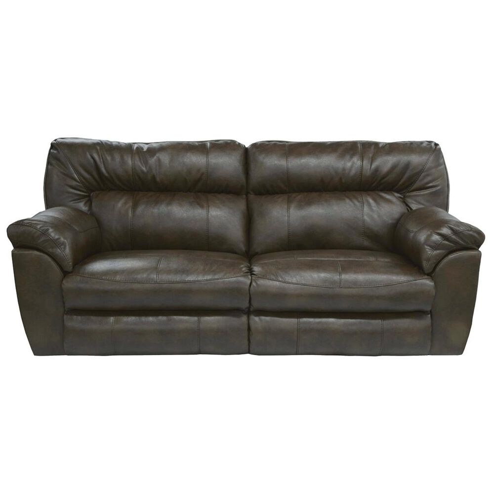 Portland Industries Manual Reclining Sofa in Chocolate, , large