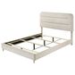 Crown Mark Nyomi King Upholstered Panel Bed in White, , large
