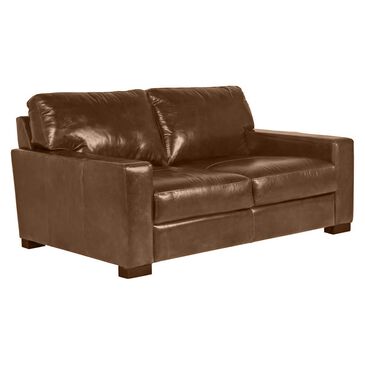 Softline Leather Loveseat in Splendor Chestnut , , large