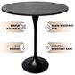 Leisuremod Verve 36" Round Bar Height Dining Table with Sintered Stone Top in Black - Table Only, , large