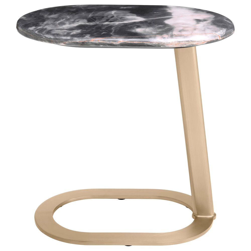 Eichholtz Oyo Side Table in Brushed Brass and Black, , large