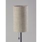 Adesso Trudy Table Lamp with Natural Shade in Black and Walnut, , large