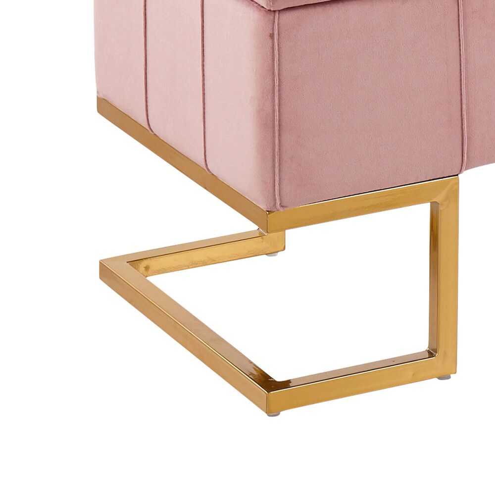 Lumisource Midas Storage Bench in Pink/Gold, , large