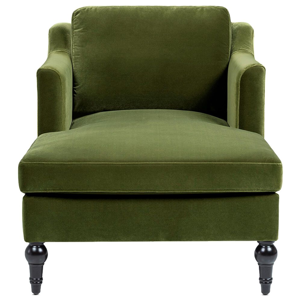 Jennifer Taylor Home Josephine 60" Upholstered Chaise Lounge in Olive Green, , large
