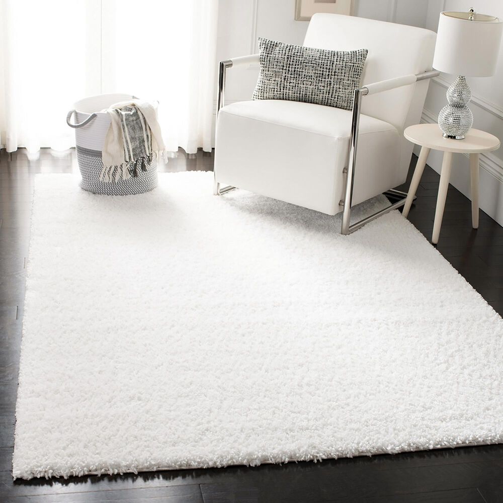 Safavieh August Shag AUG900A 3&#39; x 5&#39; White Area Rug, , large