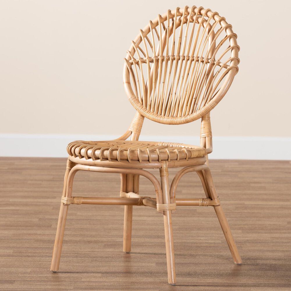 Baxton Studio Iris Side Chair in Natural Brown, , large