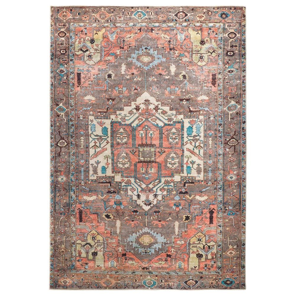 Feizy Percy 5"3" x 7"6" Gray and Multicolor Area Rug, , large