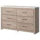 Ashley Senniberg 6 Drawer Dresser in Light Brown and White, , large