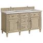James Martin Vanities Lorelai 60" Double Vanity in Whitewashed Oak with 3 cm Victorian Silver Quartz Top, , large