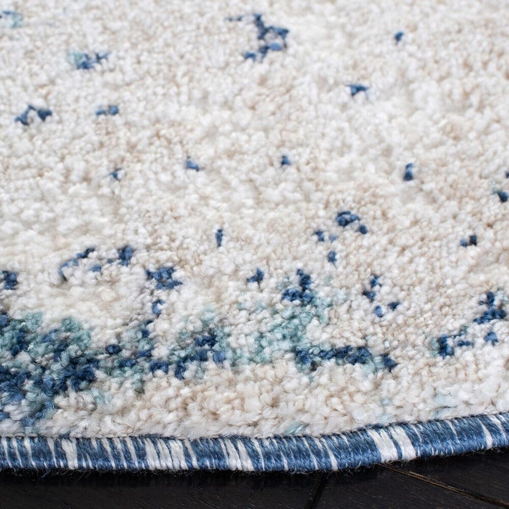 Safavieh Aston 6&#39;7&quot; Round Ivory and Blue Area Rug, , large