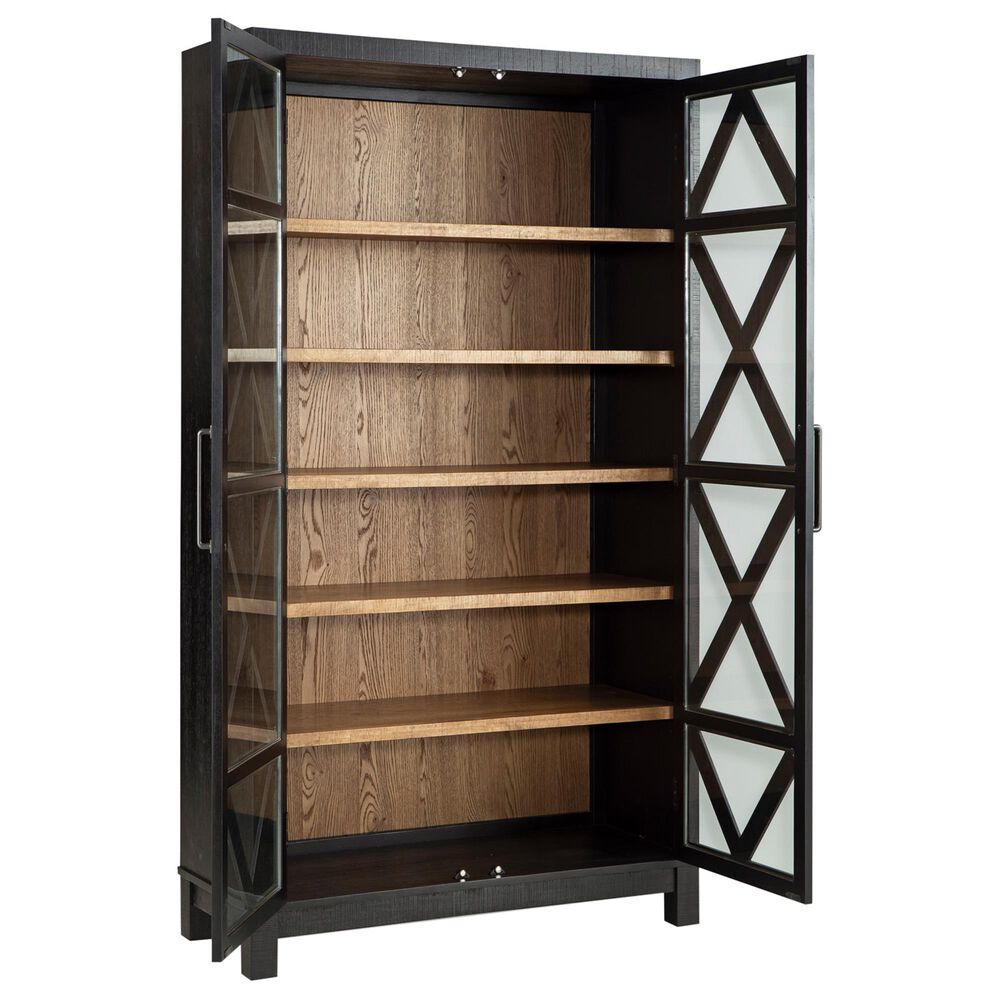 Ashley Christop Accent Cabinet in Black and Natural Brown, , large