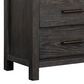Nicolette Home Plum Creek Queen Upholstered Panel Bed with Two Nightstands in Ravenwood Black, , large