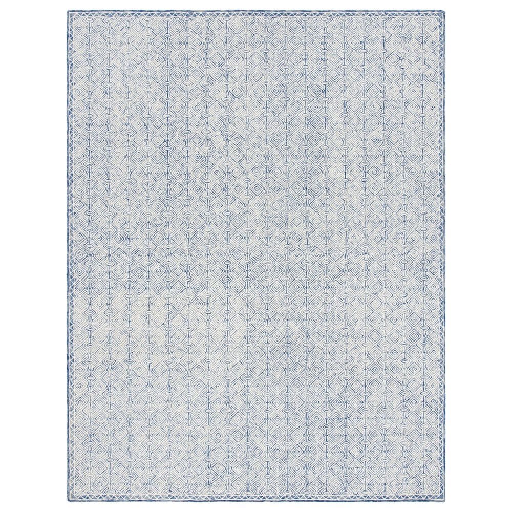 Safavieh Micro-Loop MLP526N 10" x 14" Navy and Ivory Area Rug, , large