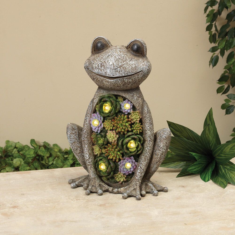 The Gerson Company 12.01" Solar Frog Spinner in Multicolor, , large