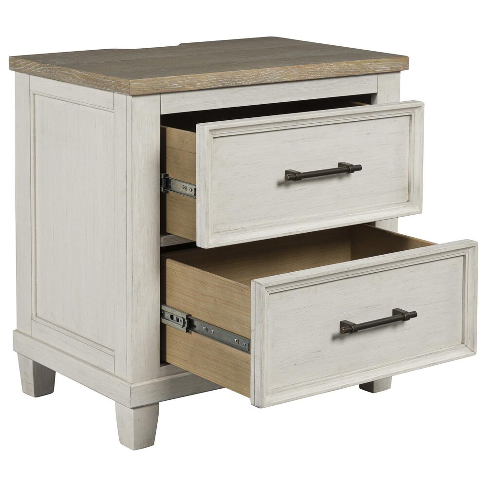 Ashley Shaybrock 2-Drawer Nightstand in Antique White and Brown, , large