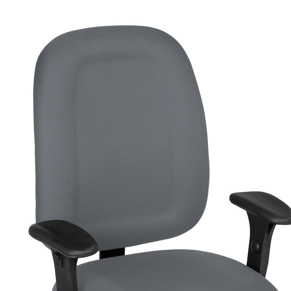 Regency Global Sourcing Comfort Series Multifunctional Swivel Computer Task Chair with Adjustable Arms and Drafting Kit in Grey, , large