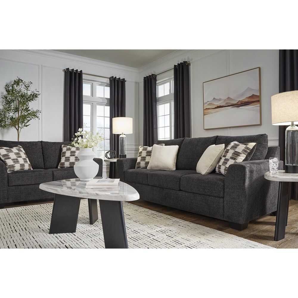 Ashley Loreo Stationary Queen Sofa Sleeper in Ebony, , large