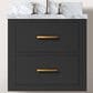 Lexora Home Castor 20" Single Bathroom Vanity in Black with White Acrylic Top and Rectangular Sink, , large