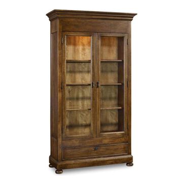 Hooker Furniture Archivist Display Cabinet in Soft Pecan, , large