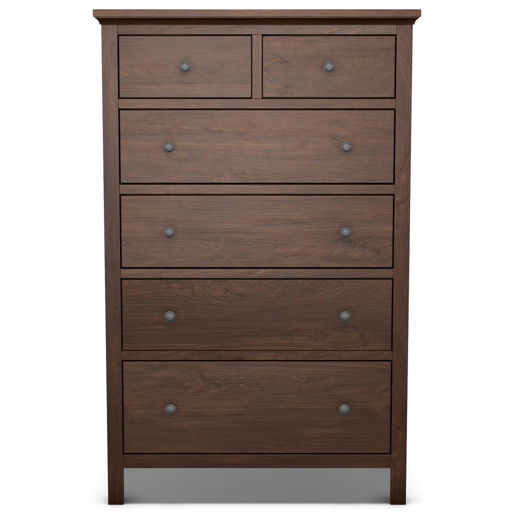 Archbold Furniture Heritage 5 Piece King Raised Panel Bedroom Set in Brown Mahogany, , large