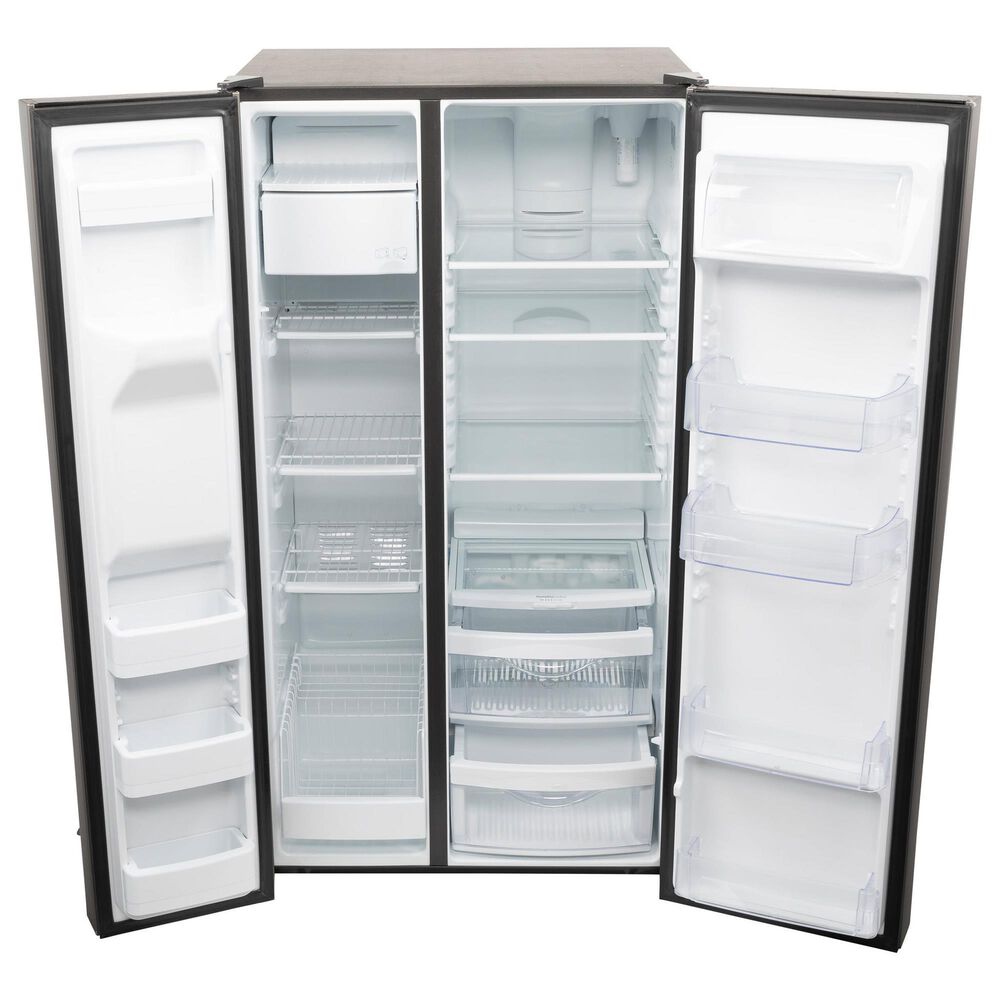 GE Appliances 23 Cu. Ft. Side by Side Refrigerator with External Dispenser in Fingerprint Resistant Slate, , large
