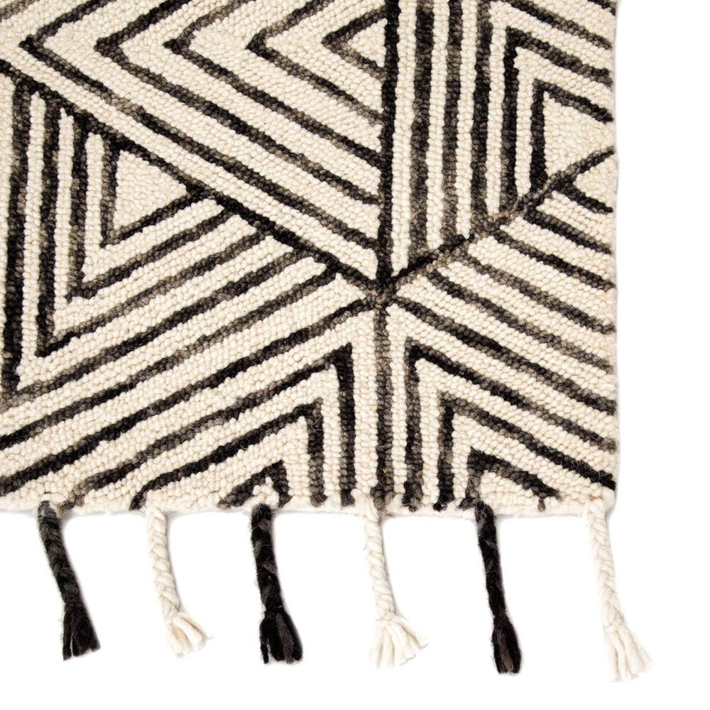 Jaipur Vera by Nikki Chu Montblanc 2&#39; x 3&#39; Snow White and Jet Black Area Rug, , large