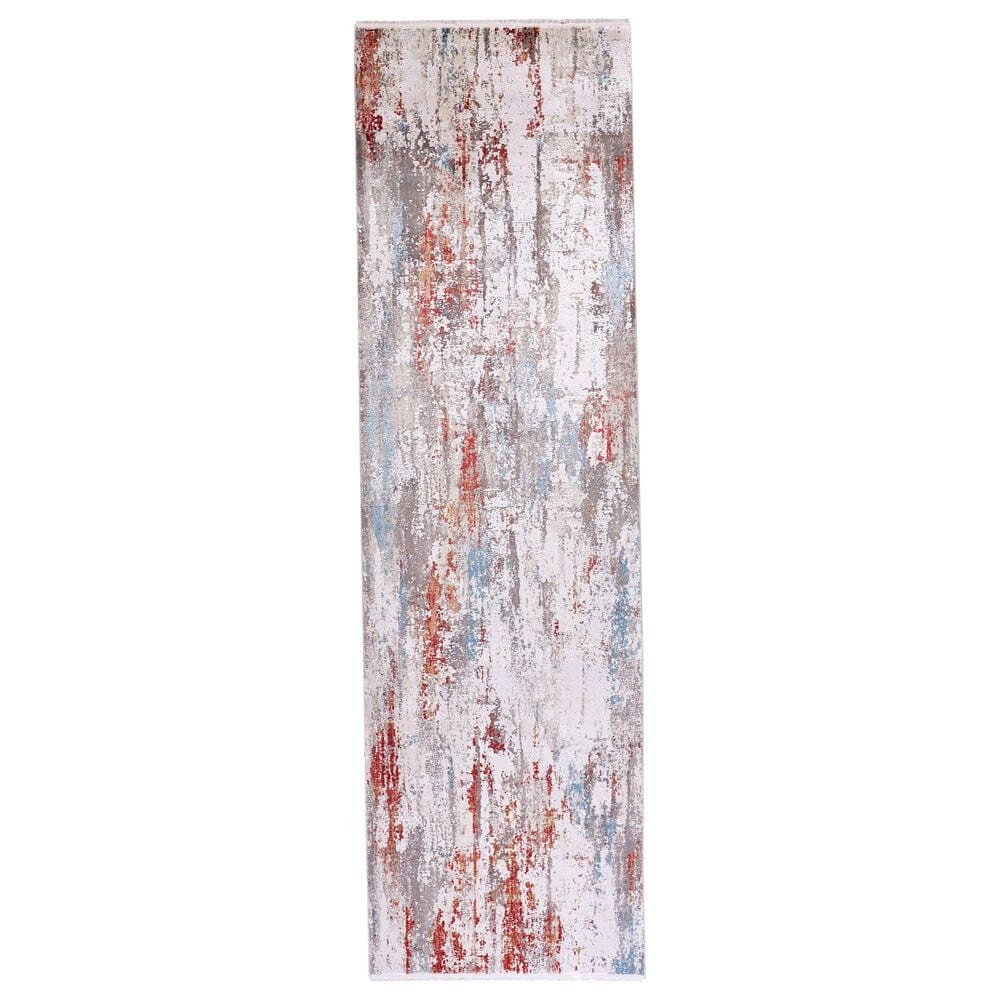 Feizy Cadiz 3"1" x 10" Ivory and Multicolor Runner, , large