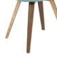 Lumisource Gardenia Swivel Arm Chair with Teal Upholstered in Walnut, , large