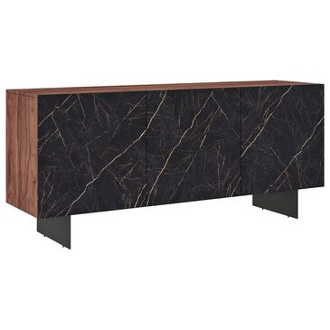 Casabianca Home Totem 3-Door Buffet in Walnut and Black, , large