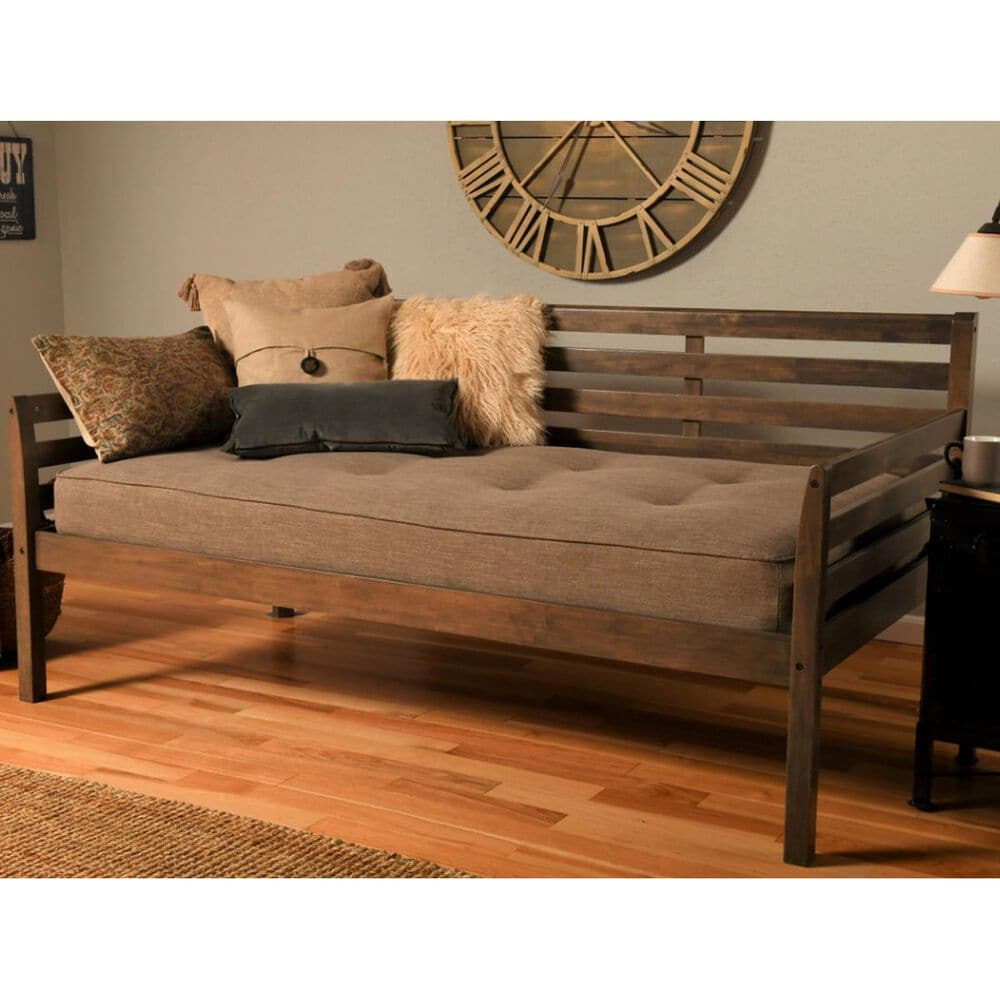 Kodiak Furniture Boho Daybed 8&quot; Twin Mattress in Linen Stone, , large
