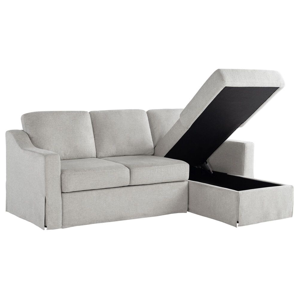 Lifestyle Solutions Haddington Stationary Convertible Sofa with Chaise in Linen, , large