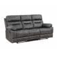 Crystal City Rudger Manual Reclining Sofa in Gray, , large